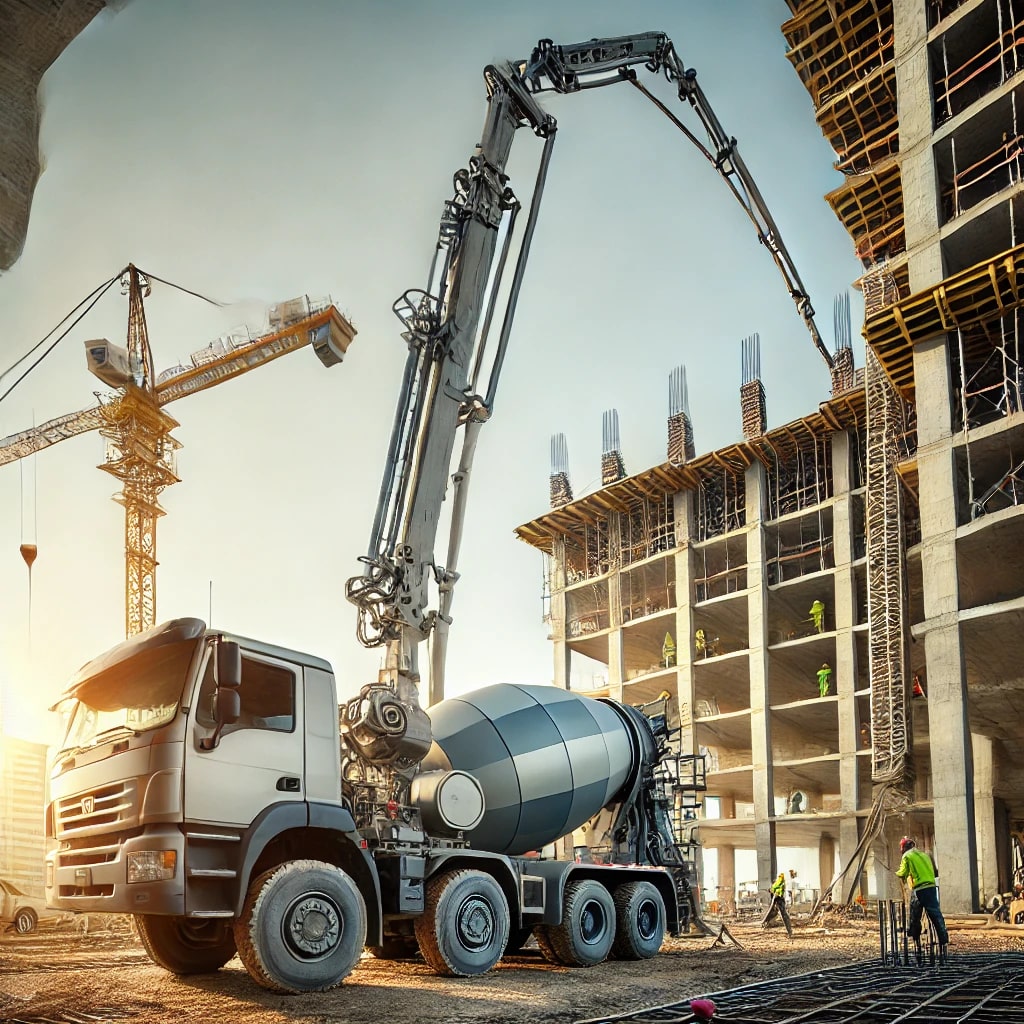 Concrete pump truck